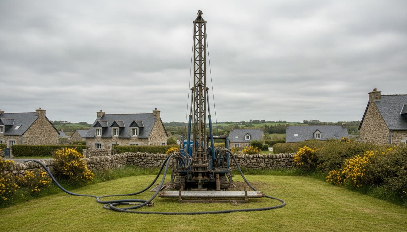 Géothermie en Bretagne : sonde verticale et pompe à chaleur eau/eau